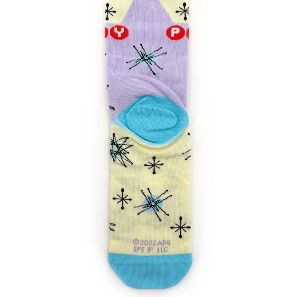 Odd Sox Elvis Presley Crew Socks Mens Womens Retro Mod Gift Pastel Purple Yellow